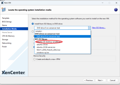 pxm create a new VM