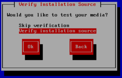 Verify installation source 1/2